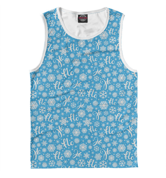 Мужская майка с изображением Смех Санты цвета Белый