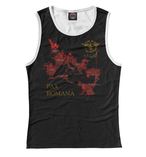 Майка для девочки с изображением Pax romana цвета Белый