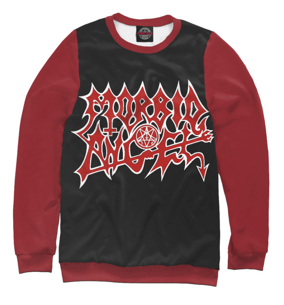 Свитшот для девочек с изображением Morbid Angel цвета Белый