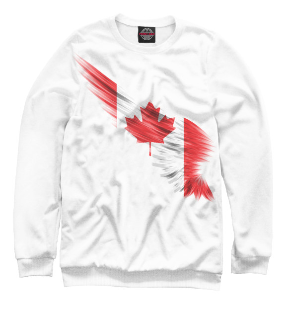 Свитшот для мальчиков с изображением Свободная Канада цвета Белый
