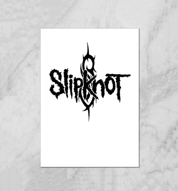 Плакат с изображением Slipknot цвета Белый