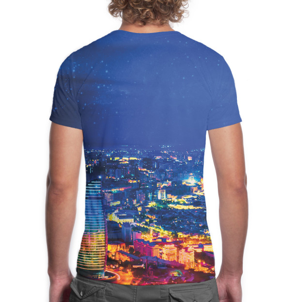 Мужская футболка с изображением Баку цвета Белый