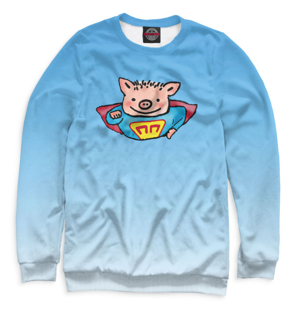 Свитшот для мальчиков с изображением Поросенок Петр цвета Белый