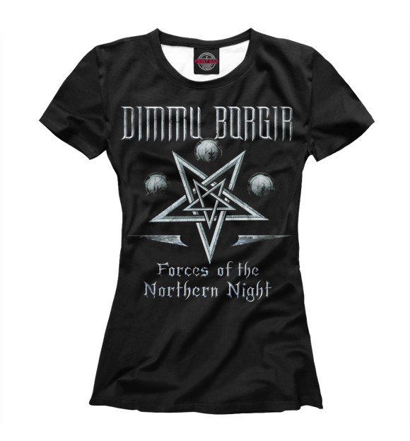 Футболка для девочек с изображением Dimmu Borgir цвета Белый