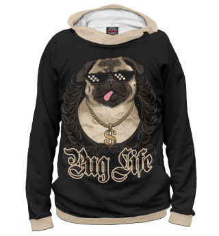 Худи для девочки Pug life