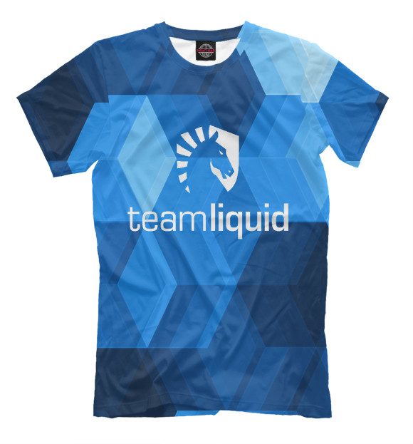 Футболка для мальчиков с изображением Team Liquid цвета Грязно-голубой