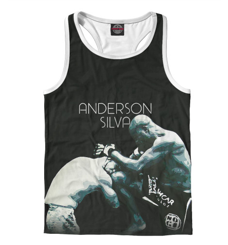 

Майки борцовки Print Bar, Белый, Anderson Silva - Knee Kick
