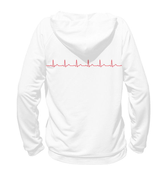 Женское худи с изображением Последний писк моды цвета Белый