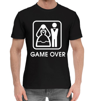 Мужская хлопковая футболка Game over