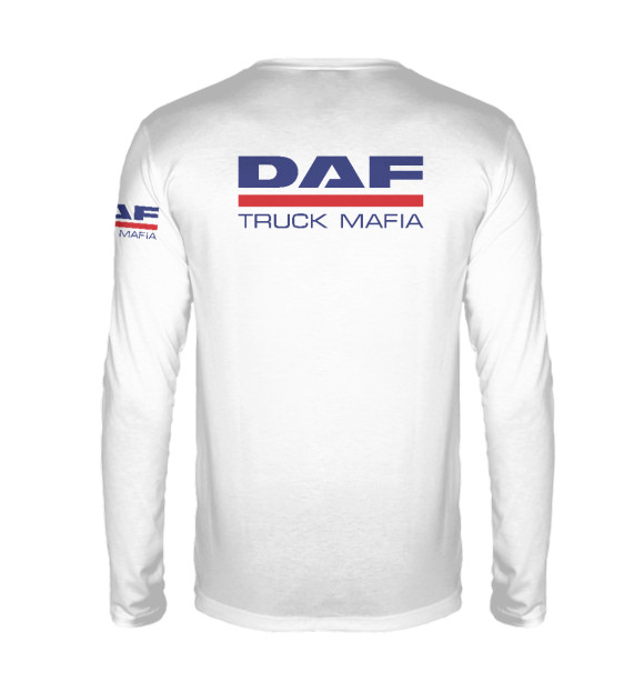 Мужской лонгслив с изображением DAF Truck Mafia цвета Белый