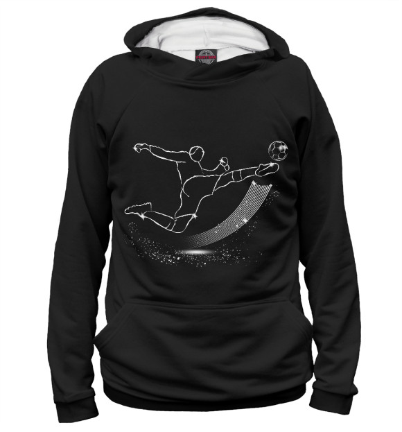 Женское худи с изображением Footbal collection цвета Белый