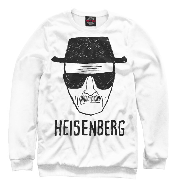 Мужской свитшот с изображением Heisenberg цвета Белый