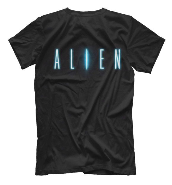 Мужская футболка с изображением Alien цвета Белый