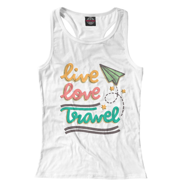 Женская майка-борцовка с изображением Получай кайф цвета Белый