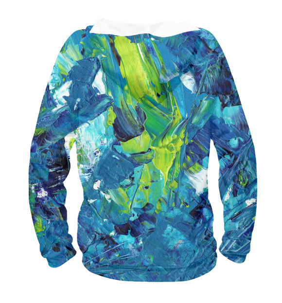 Мужское худи с изображением Art Chaos цвета Белый