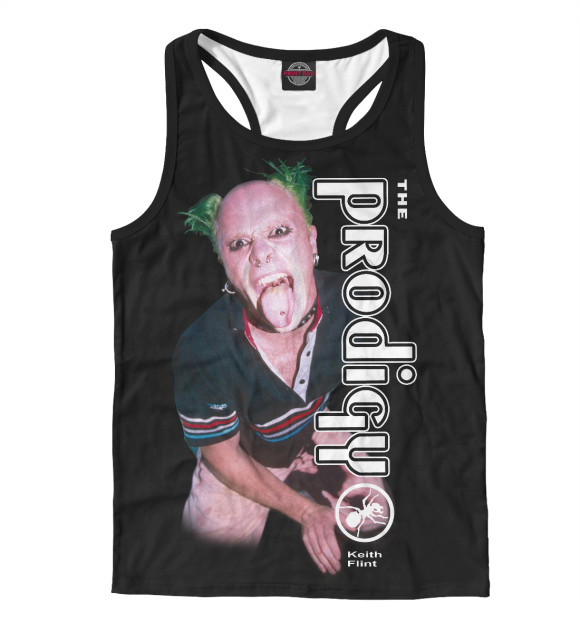 Мужская майка-борцовка с изображением The Prodigy. Flint цвета Белый