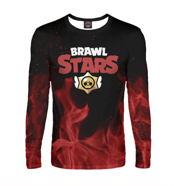 Мужской лонгслив с изображением Brawl Stars цвета Белый