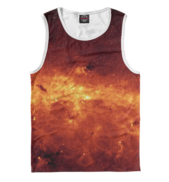 Мужская майка с изображением Космос цвета Белый