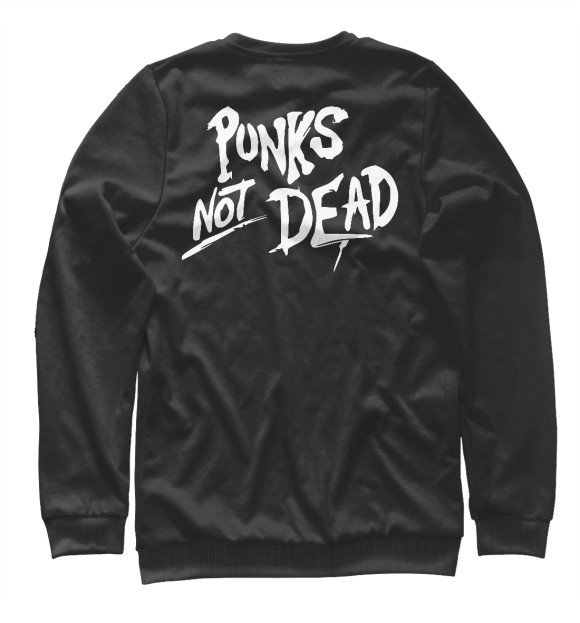 Женский свитшот с изображением Punk's Not Dead цвета Белый