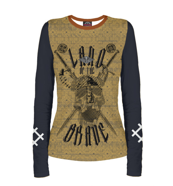 Женский лонгслив с изображением Готт цвета Белый