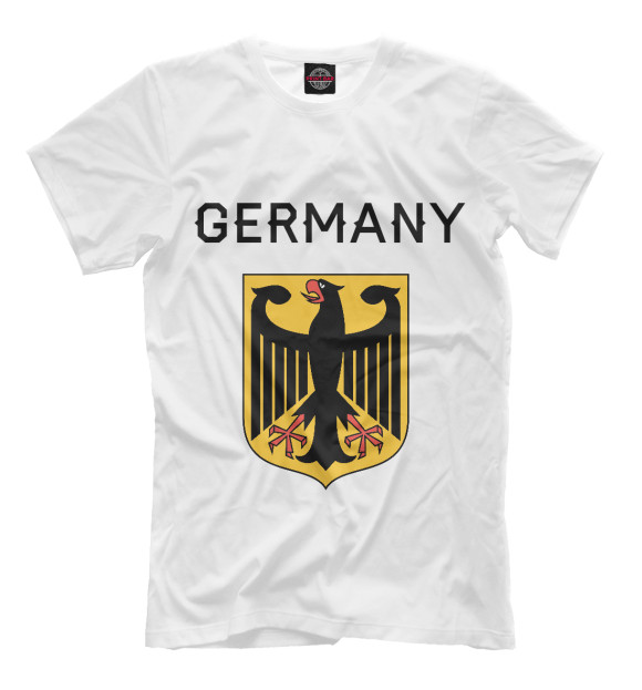 Мужская футболка с изображением Germany цвета Белый