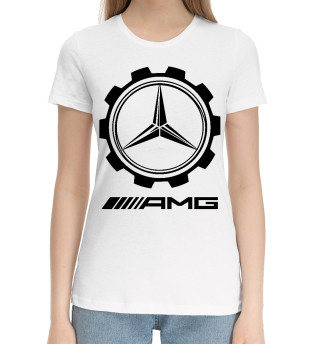 Хлопковая футболка для девочек Мерседес AMG