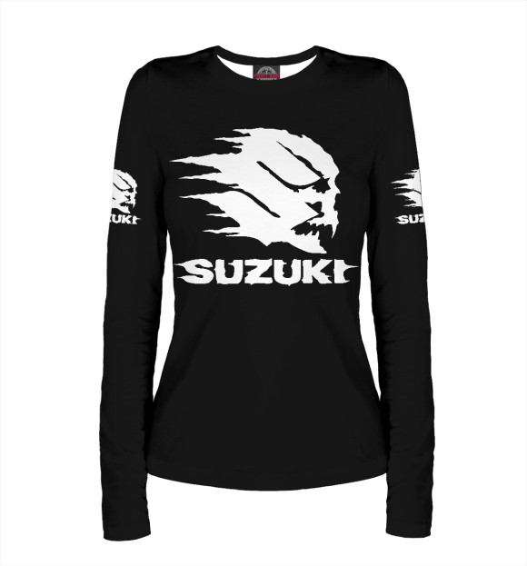 Женский лонгслив с изображением Suzuki цвета Белый