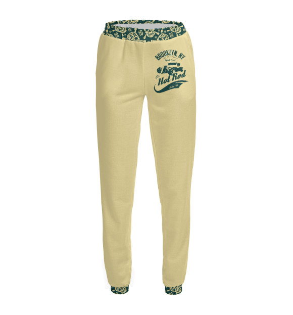 Женские спортивные штаны с изображением Hot Rod цвета Белый