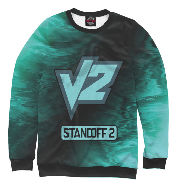 Свитшот для мальчиков с изображением Стандофф 2 - V2 / Абстракция цвета Белый