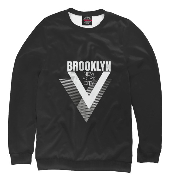 Свитшот для девочек с изображением Brooklyn цвета Белый