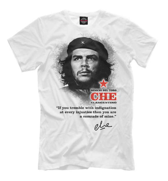Футболка для мальчиков с изображением Che (белый фон) цвета Белый