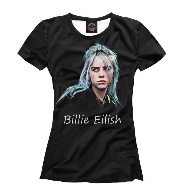Женская футболка с изображением Billie Eilish цвета Белый
