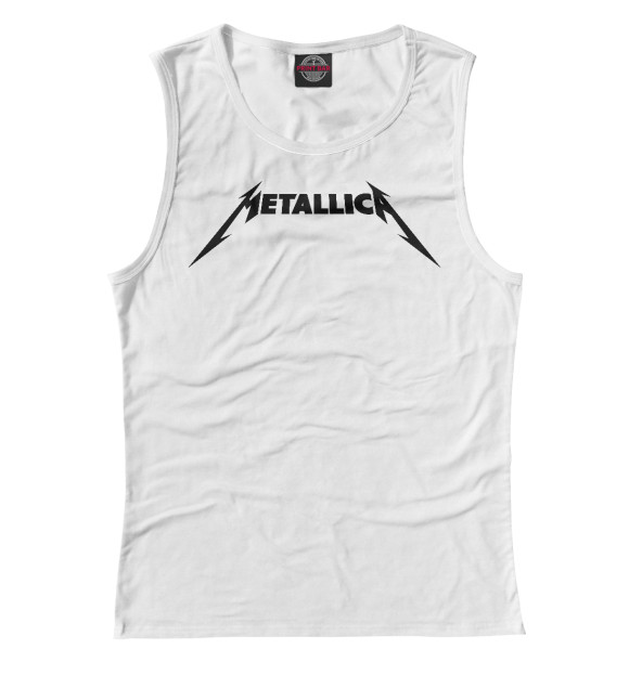 Майка для девочки с изображением Metallica цвета Белый