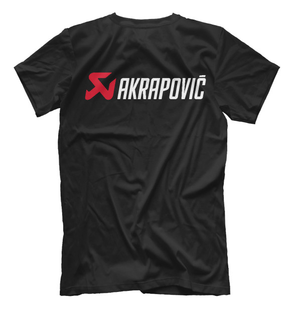 Мужская футболка с изображением Akrapovic цвета Белый