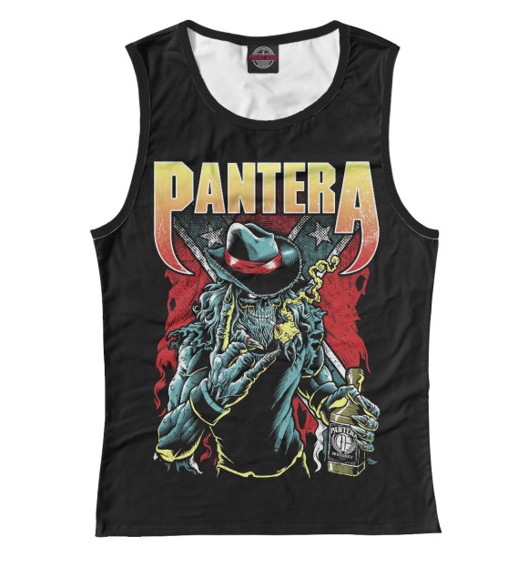 Майка для девочки с изображением Pantera цвета Белый