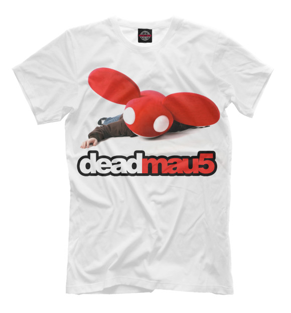 Мужская футболка с изображением Deadmau5 цвета Молочно-белый
