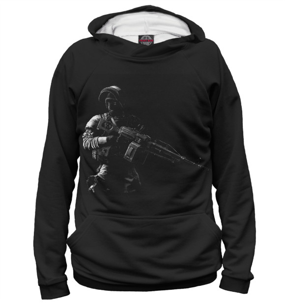 Женское худи с притом Battlefield 4 цвета Белый Женское худи с изображением Battlefield 4 цвета Белый