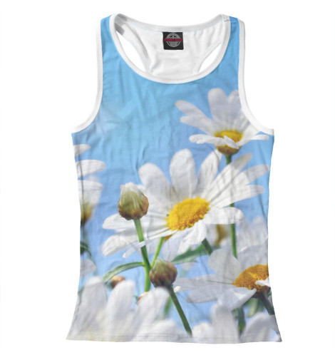 

Майки борцовки Print Bar, Белый, Ромашки