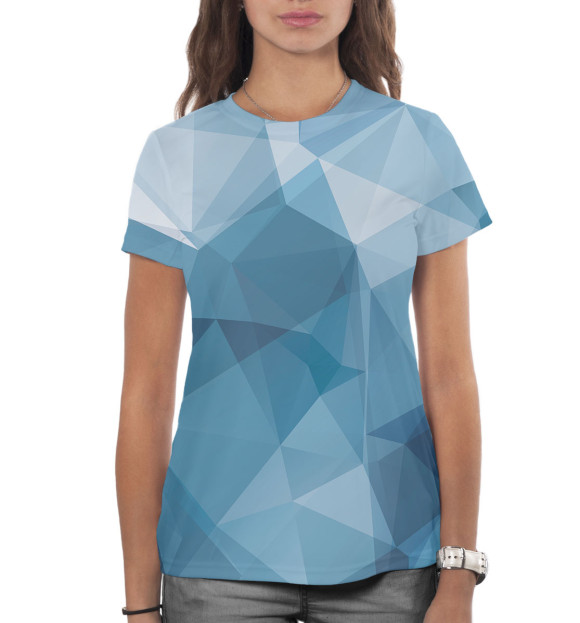 Женская футболка с изображением Геометрия цвета Белый