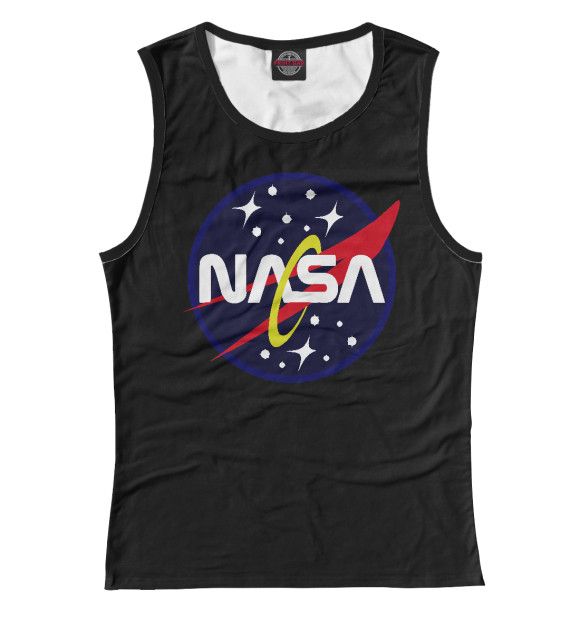 Майка для девочки с изображением NASA цвета Белый