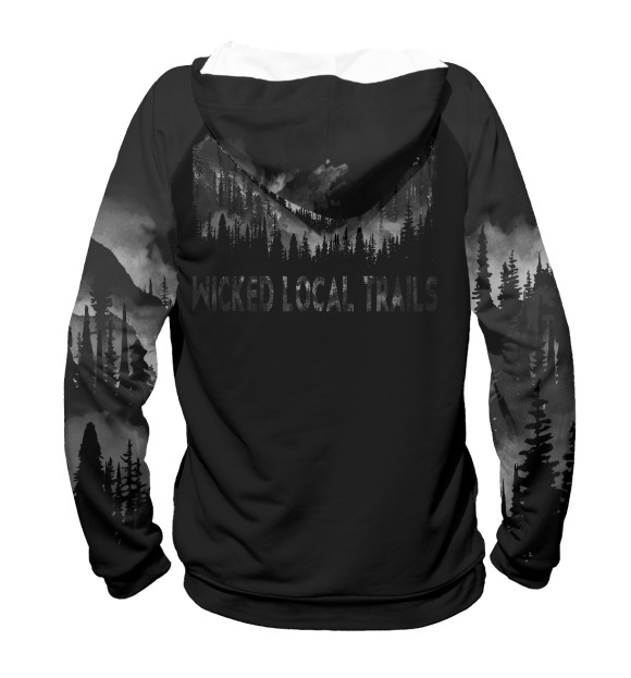 Женское худи с изображением Wicked Trails цвета Белый