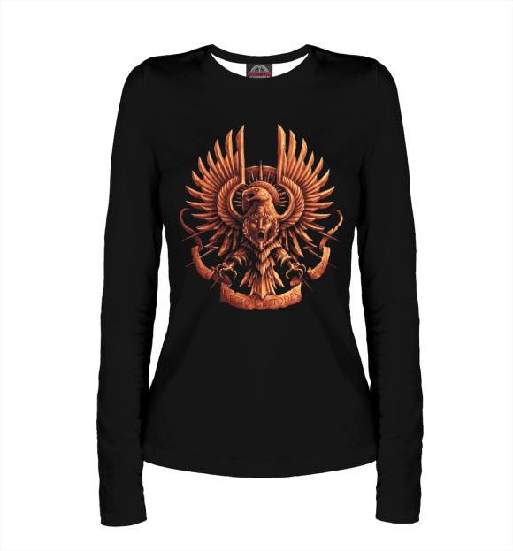 Женский лонгслив с изображением Custodes цвета Белый