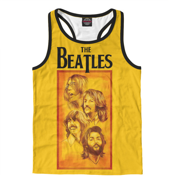 Мужская майка-борцовка с изображением The Beatles цвета Белый
