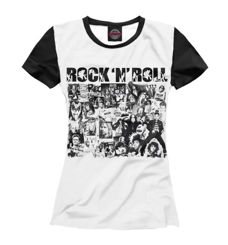 

Футболки Print Bar, Белый, Rock'n'Roll