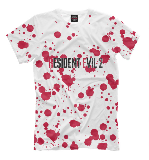 Мужская футболка с изображением Resident Evil 2 цвета Молочно-белый