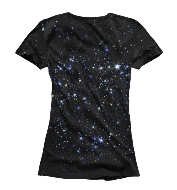 Женская футболка с изображением Звездное поле цвета Белый