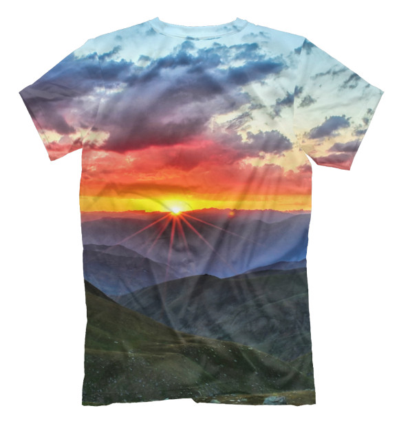 Мужская футболка с изображением Sunrise цвета Белый