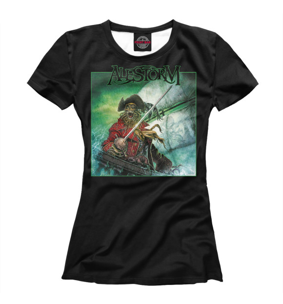 Женская футболка с изображением Alestorm цвета Белый