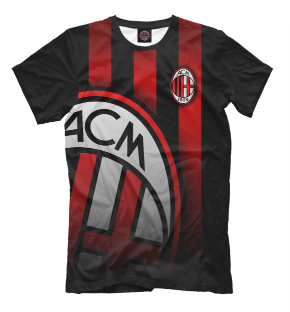 Футболка для мальчиков с изображением Милан цвета Черный