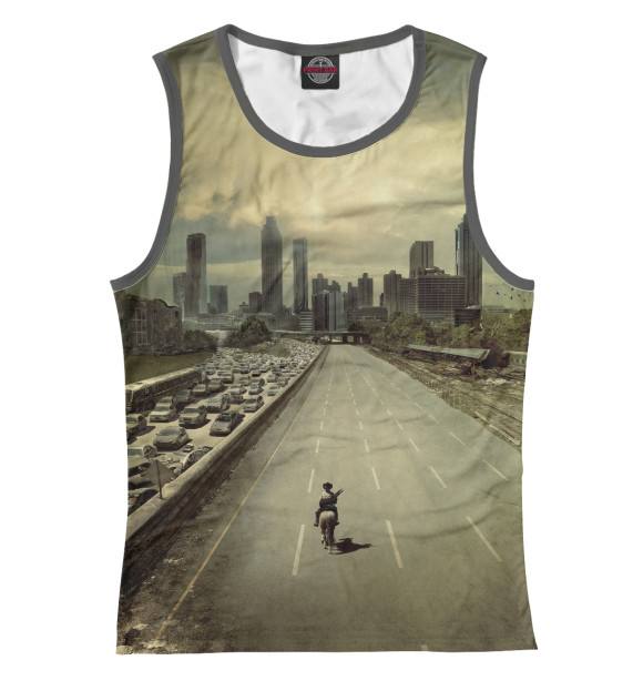 Майка для девочки с изображением Ходячие мертвецы цвета Белый